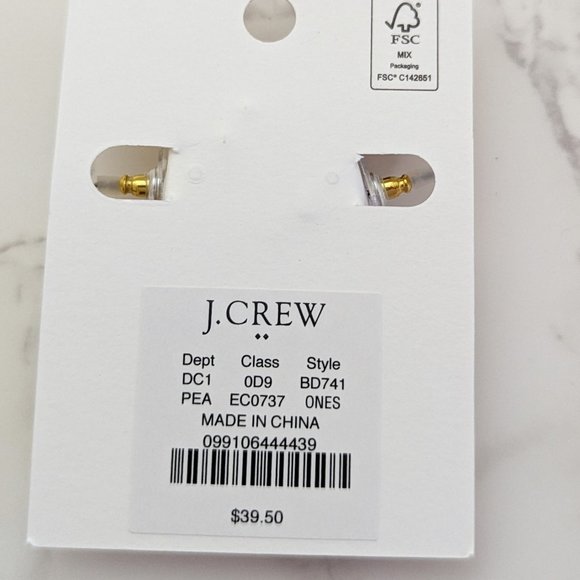 J.Crew Factory Pearl Hoop Earrings - Picture 7 of 7